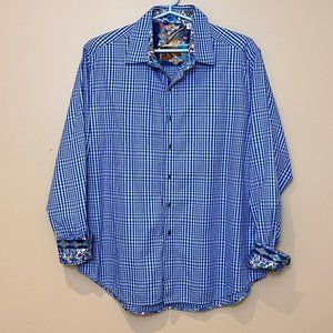 Robert Graham Knowledge Wisdom Truth Flip Cuff Button Up Shirt - Men's Size XL